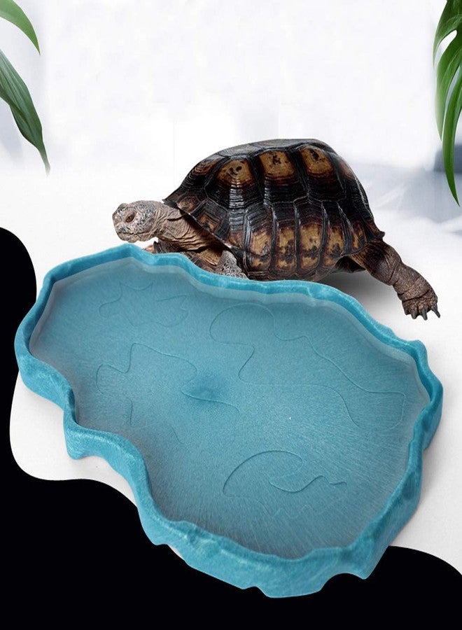 OMEM Luminous Reptile Food Bowl,Large Water Dish,Terrarium Bowls, Tortoise Bowl (Sky Blue) - Image 2